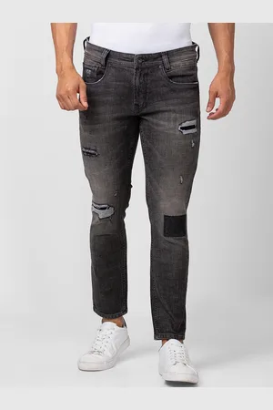 SPYKAR Men Kano Slim Fit Mildly Distressed Heavy Fade Cotton Jeans
