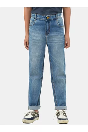 URBANO Boys Slim Fit Light Fade Stretchable Clean Look Jeans