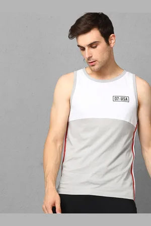 Metronaut Men Colourblocked Cotton Sleeveless T-shirt