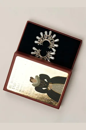 Theater Gold-Plated Rhinestone Contemporary Drop Earrings