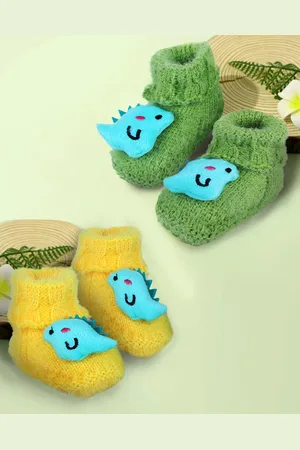 Baby Moo Infants Set Of 2 Crochet Cotton Booties