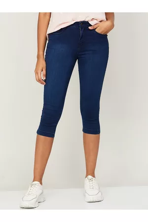 Lifestyle Women Mid-Rise Cropped Cotton Jeans