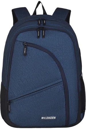 WildHorn Unisex Blue Backpack with Compression Straps