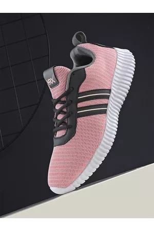 HRX Women Peach-Coloured Mesh Memory Foam Non-Marking Walking Shoes