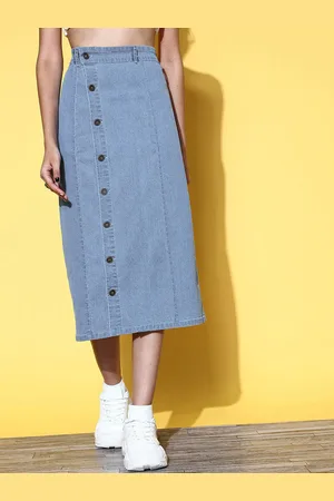 ESPRIT - Knee-length denim skirt at our online shop