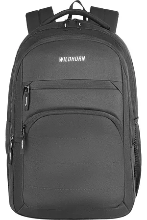 WildHorn Unisex Grey Backpack with Compression Straps