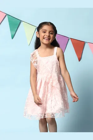 Biba Girls Shoulder Straps Fit and Flare Dress