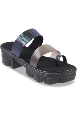 Metro Textured Open Toe Block Heels