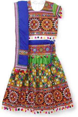 Banjara Infants Girls Embroidered Ready to Wear Lehenga & Blouse With Dupatta