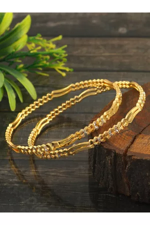 Jewar Mandi Set Of 2 Gold-Plated Bangles