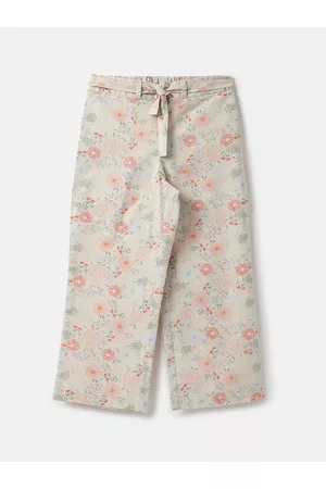 Benetton Kids Girls Floral Printed Regular Fit Trousers
