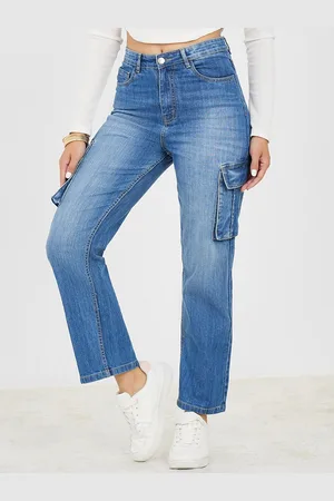 Styli Women Straight Fit Heavy Clean Look Cotton Jeans