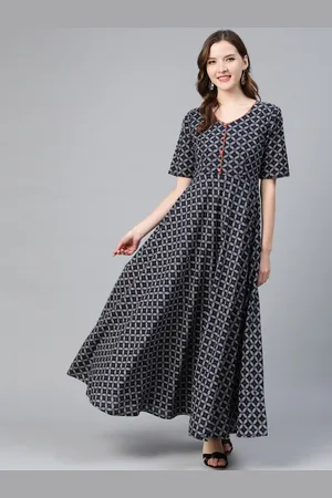 IDALIA Ethnic Motifs Printed Maxi Ethnic Dress