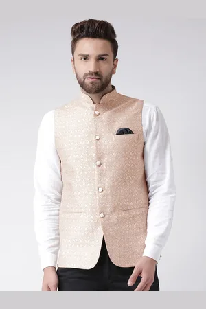 Hangup Men Woven Nehru Jacket
