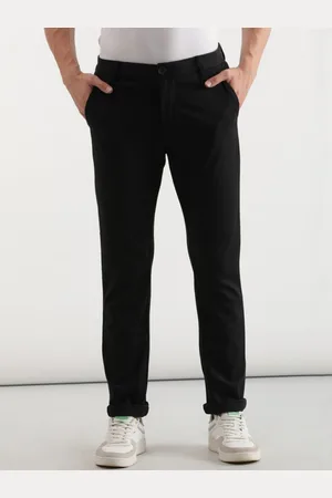 Lee Men Slim Fit Low-Rise Cotton Regular Trousers