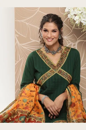 anayna Floral Pure Cotton Kurta with Trousers & With Dupatta