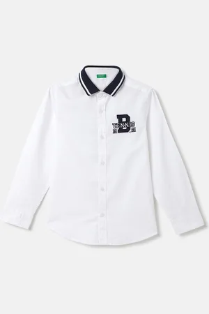 Benetton Boys Printed Casual Cotton Shirt