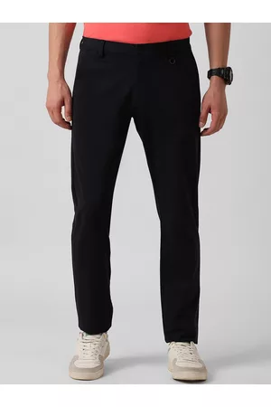 Lee Men Slim Fit Low-Rise Cotton Regular Trousers