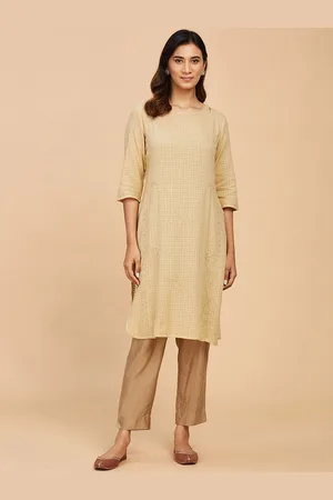 Fabindia Women Geometric Printed Cotton Kurta