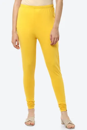 Biba Yellow Ankle Length Leggings