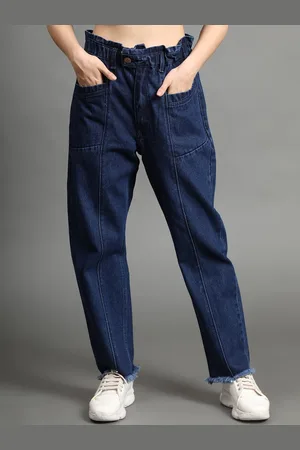 AngelFab Women Jean Straight Fit High-Rise Cotton Jeans