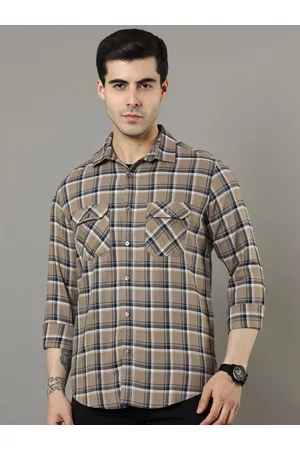 Bushirt Classic Tartan Checked Pure Cotton Casual Shirt
