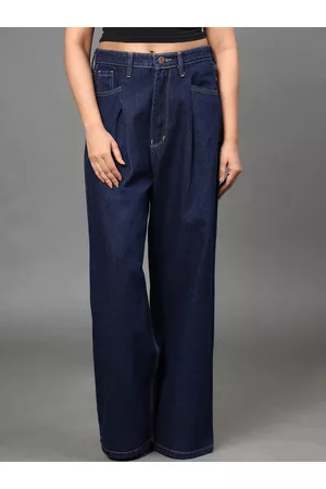 AngelFab Women Jean Relaxed Fit High-Rise Cotton Jeans