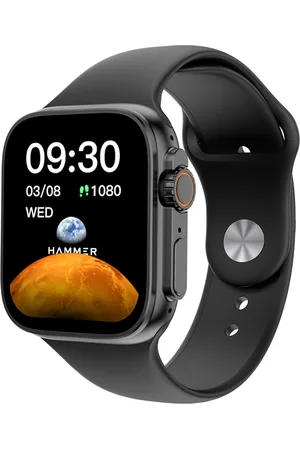 Hämmer Black Pulse X 1.83" Rectangular Display Advanced Bluetooth Calling Smartwatch