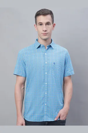 CANTABIL Comfort Grid Tattersall Checked Cotton Casual Shirt