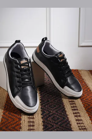 Mast & Harbour Men Black And White Comfort Insole Sneakers