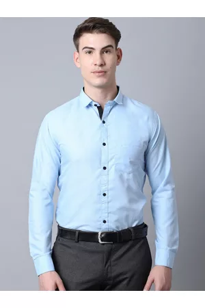 Majestic Men Blue Slim Fit Casual Shirt