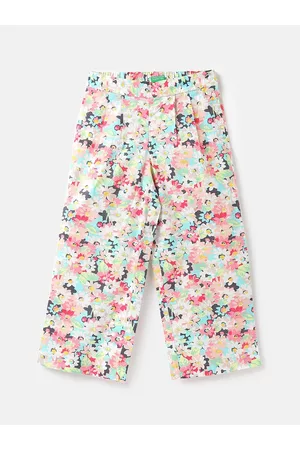 Benetton Girls Floral Printed Trousers
