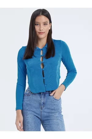 Urban Revivo Shirt Style Crop Top