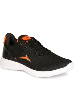 RTGS HYPERBOUNZE tech lace-up lightweight, breathable, super-stretchable  Running Shoes For Men (Black, Orange) SIZE=8