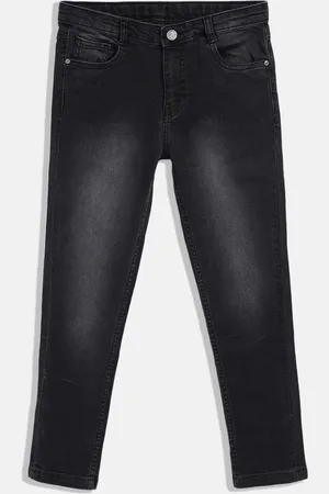 URBANO Boys Slim Fit Clean Look Heavy Fade Washed Stretchable Jeans