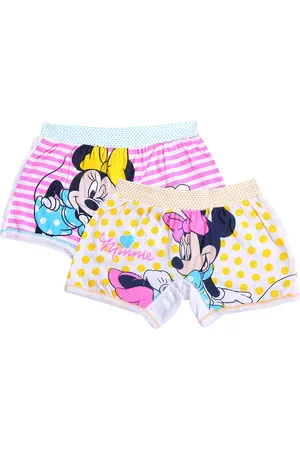 BodyCare Girls Pack Of 2 Minnie Mouse Printed Cotton Shorts