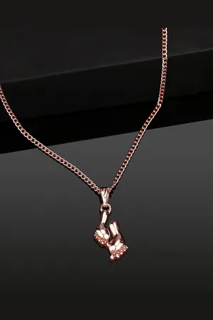 ESTELE Rose Gold-Plated Pendant With Chain