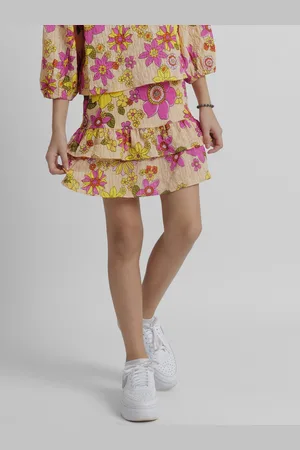 ONLY Girls Floral-Printed A-Line Skirt