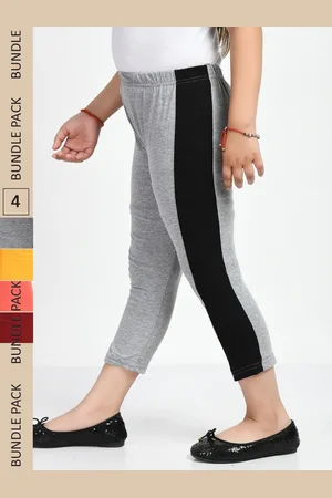 IndiWeaves Girls Pack of 5 Mid Rise Cotton Capris