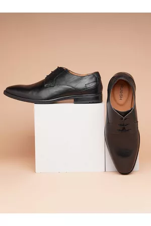 Ruosh Men Textured Leather Formal Derbys