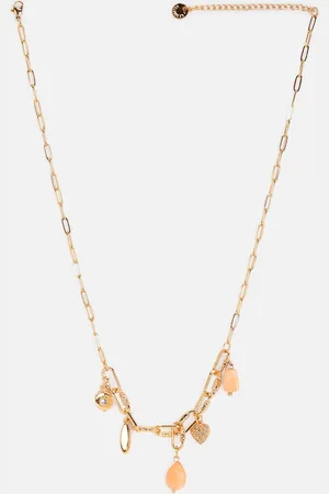 Forever 21 Gold-Plated Stone-Studded Necklace