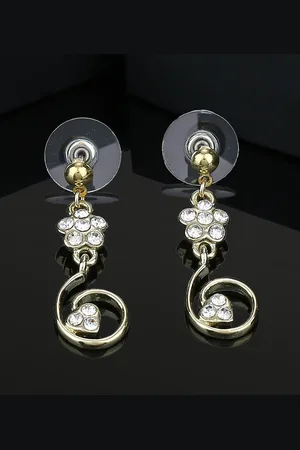 ESTELE Gold-Plated Floral Drop Earrings