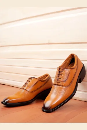 BXXY Men Textured Formal Elevator Oxfords