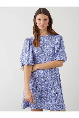 Dorothy Perkins Floral Print Puff Sleeves Empire Dress