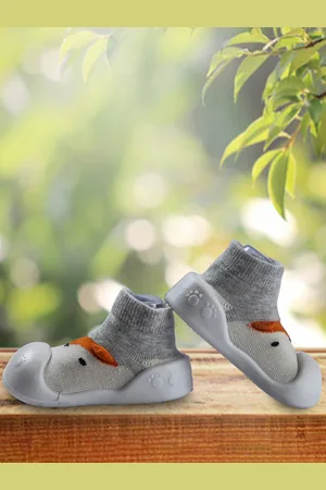 Baby Moo Unisex Kids Grey Sneakers