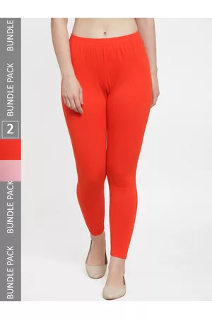 GRACIT Women Pack of 2 Ankle-Length Cotton Lycra Leggings