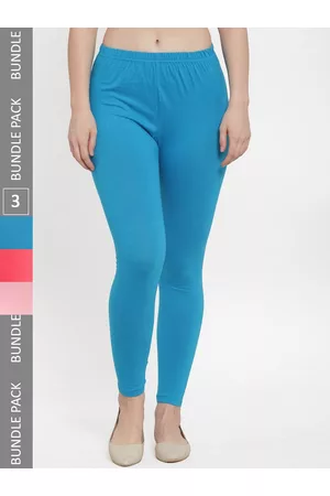 GRACIT Women Pack Of 3 Ankle-Length Cotton Lycra Leggings