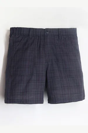 Cherry Crumble Boys Checked Cotton Shorts