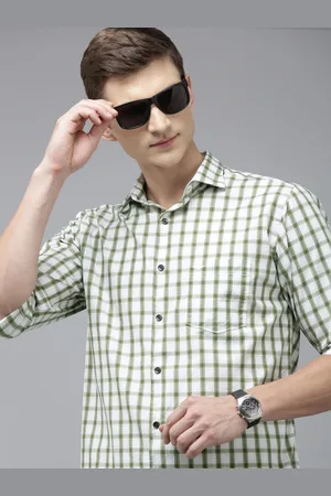 Park Avenue Men Pure Cotton Slim Fit Tartan Checks Opaque Checked Casual Shirt