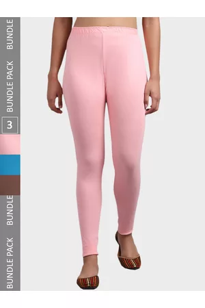 GRACIT Women Pack Of 3 Ankle Length Cotton Lycra Leggings